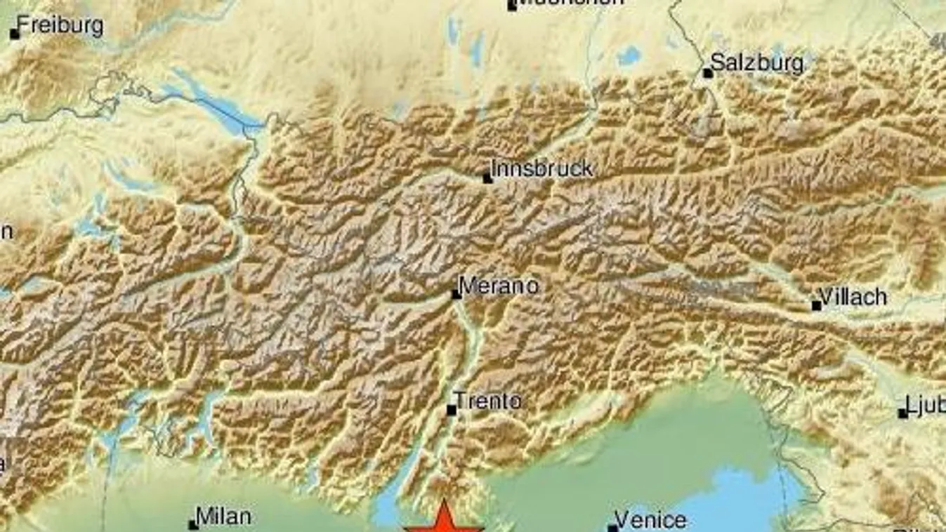 Két órán belül háromszor is megmozdult a föld Észak-Olaszországban.