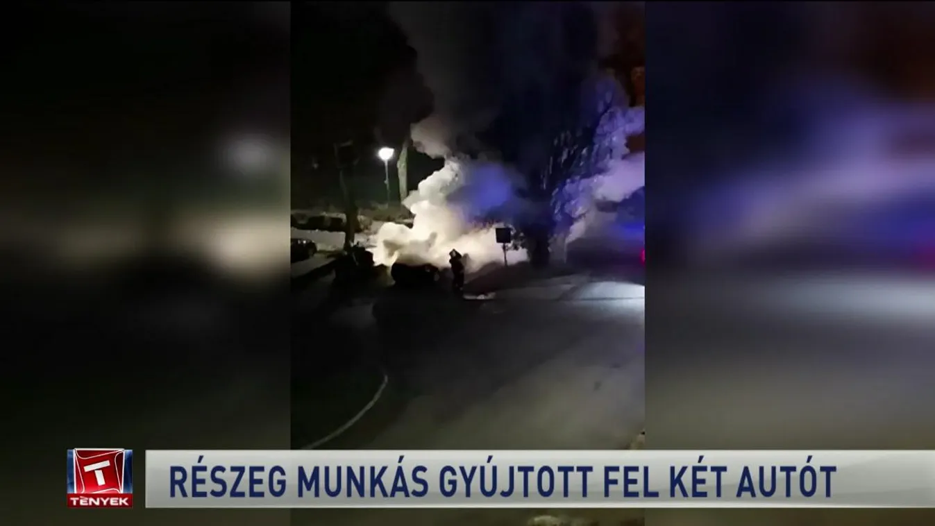 Részeg munkás gyújtott fel két autót