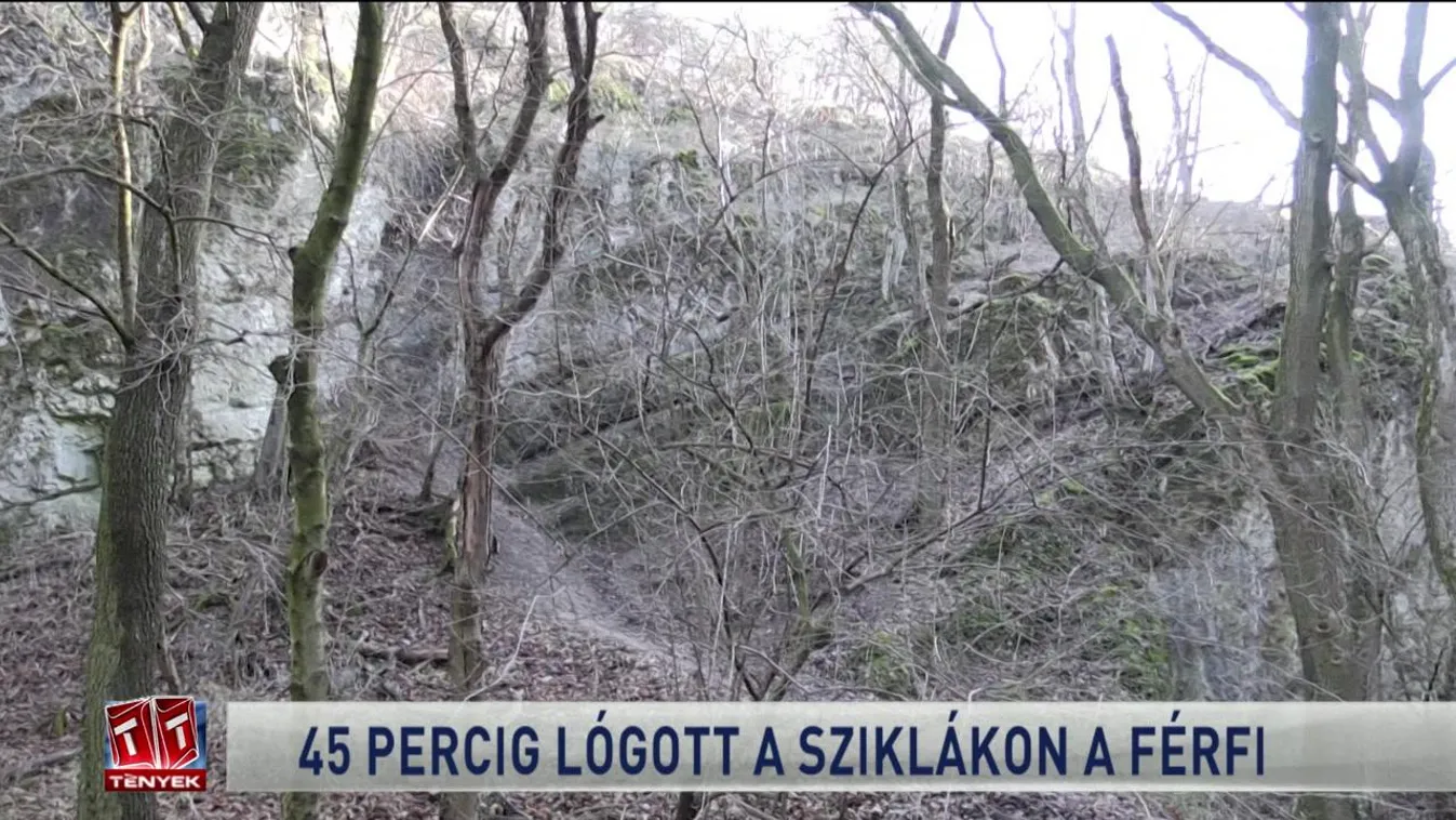 45 percig lógott a sziklákon a férfi