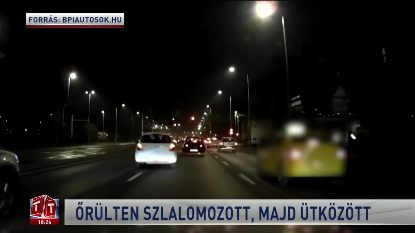 Őrülten szlalomozott, majd ütközött