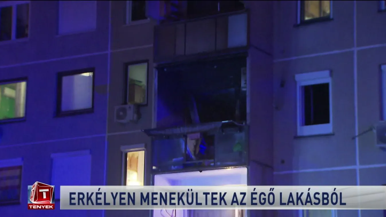 Erkélyen menekültek az égő lakásból