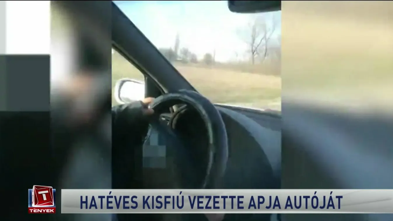 Hatéves kisfiú vezette apja autóját