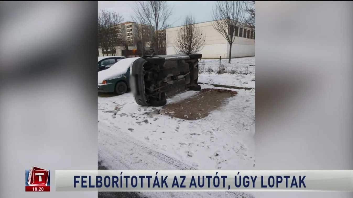 Felborították az autót, úgy loptak