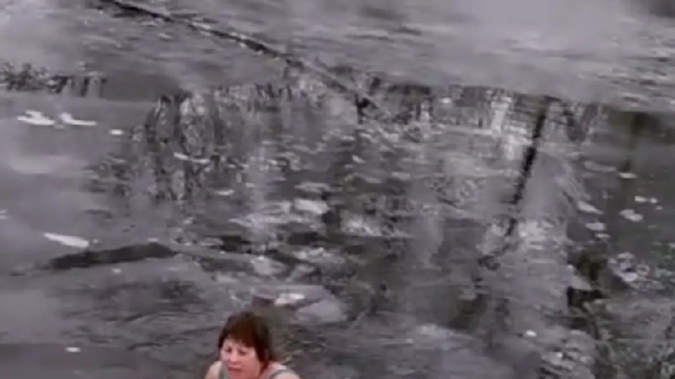 Hős, idős nő mentette ki a kutyát a jeges vízből