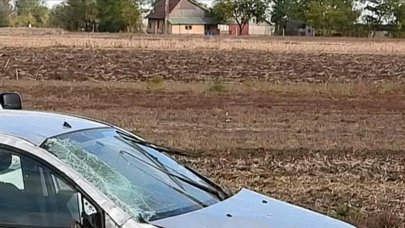 Emlékhelybe csapódott egy autó Nagymágocsnál