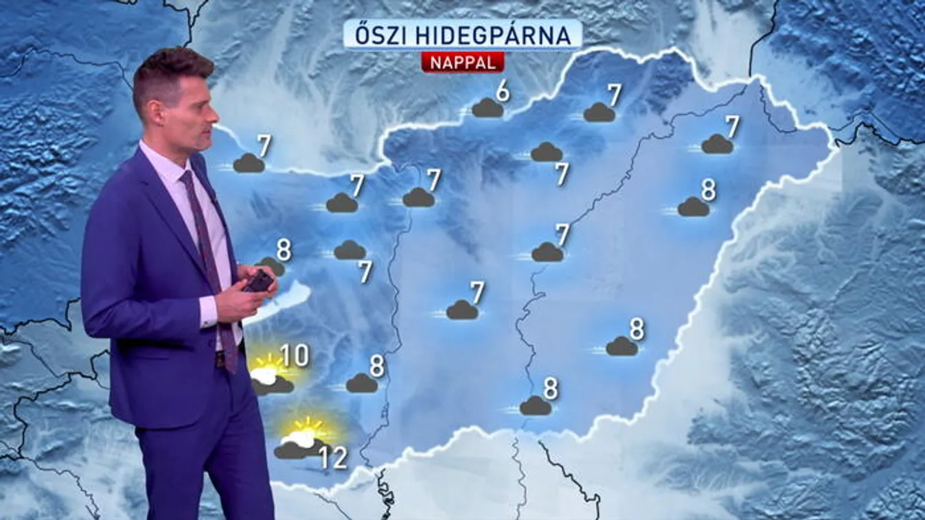 Marad a borult, párás, nyirkos idő