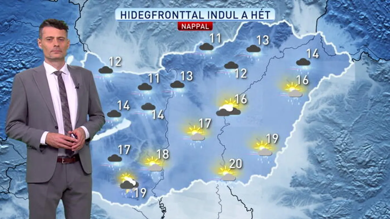 Lehűlés északnyugaton hidegfront miatt