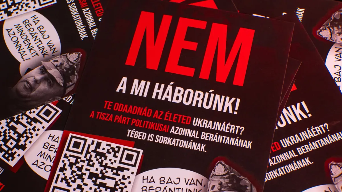 A Fidelitas szórólapkampányba kezd, amiben elutasítja a háborúpárti gondolkodást és politikát