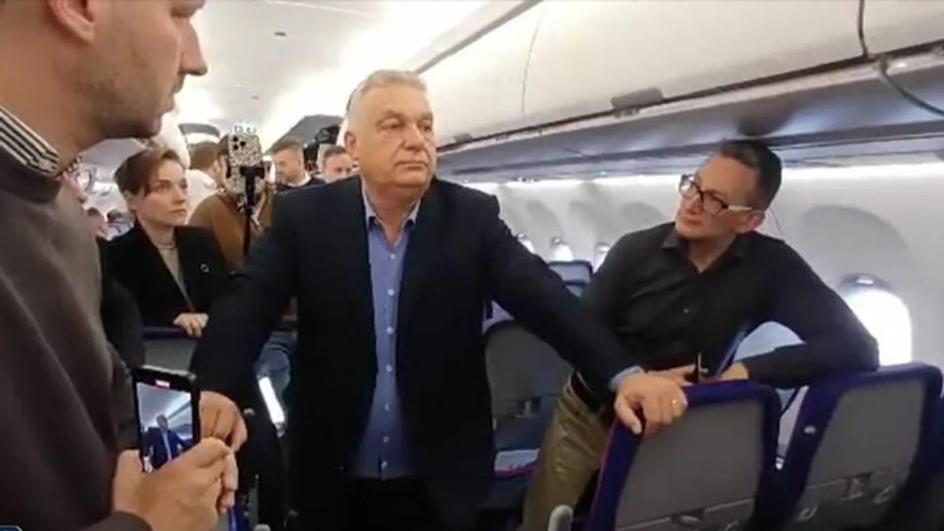 A repülőn adott exkluzív interjút Orbán