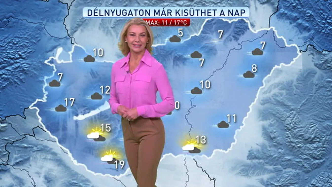 Felszakítja a rétegfelhőzetet délnyugaton a szélfúvás