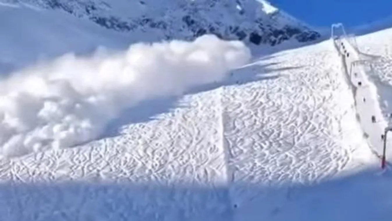 Nyolc síelő lavinát indított el, maga alá temette őket a hó - videóval