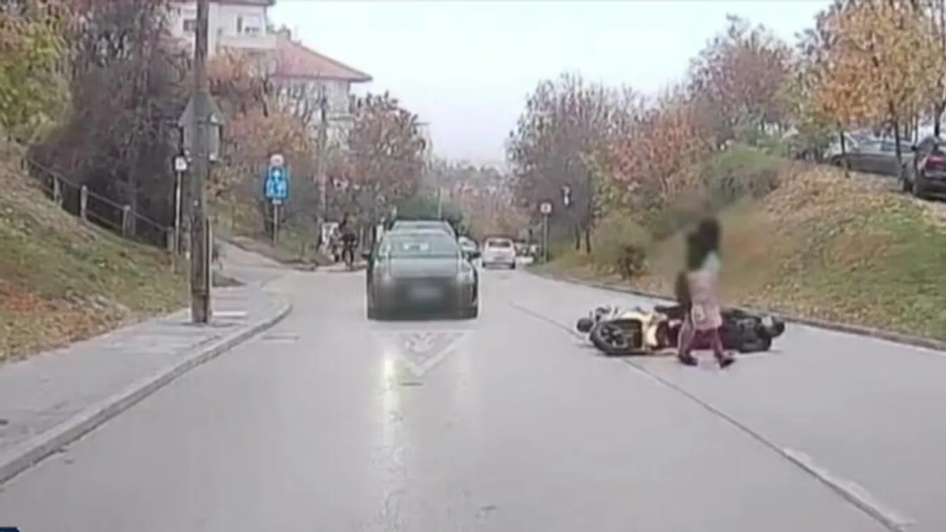 Takarásból lépett a motor elé az anyuka