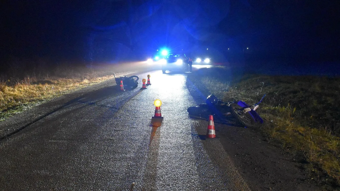 Durva fotókon a tapolcai motorbaleset, hajszálon múlt a tragédia