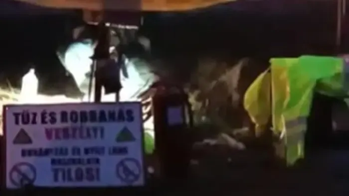 Elszabadult egy autós Pirtón, videón a rombolás