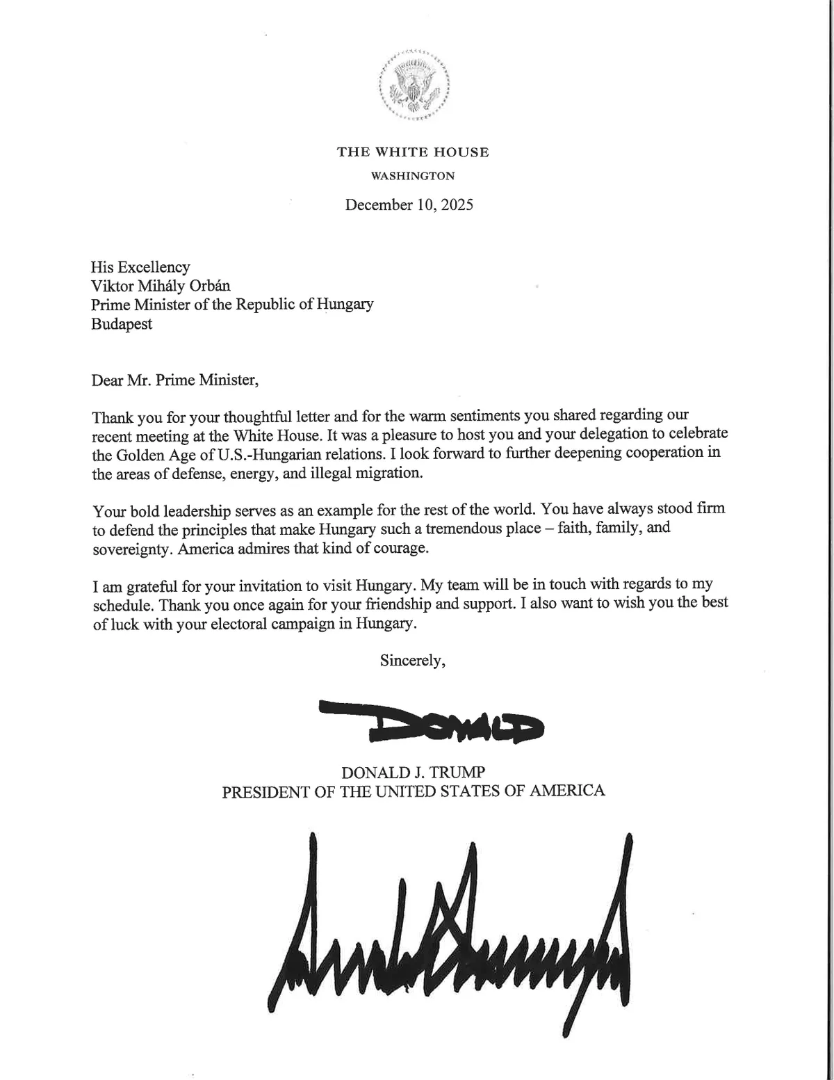 TRUMP, Donald; ORBÁN Viktor