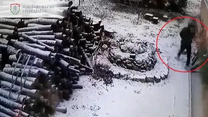 Videón a hevesi "láncfűrészes", egy családi ház udvarán akciózott