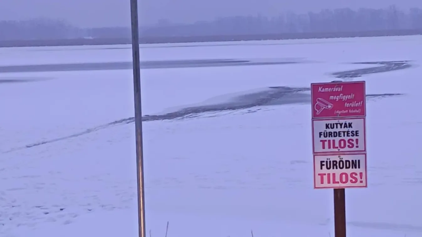 Beszakadt a tó jege, vízbe merült két fiatal Soltvadkerten