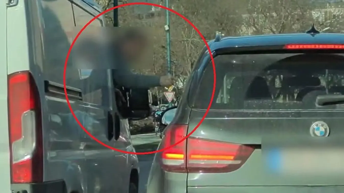 Furgonos próbált megnevelni egy BMW-st Zuglóban, videón a rögtönzött "tanóra"