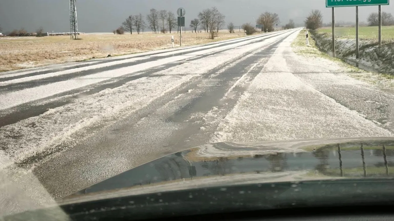 Videón, ahogy elérte a jégeső az ország keleti részét