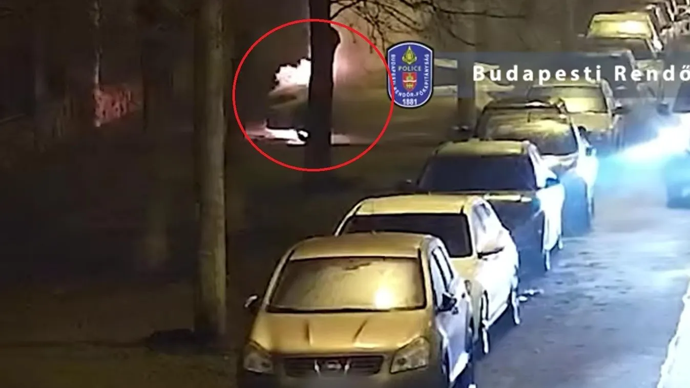 Videón, ahogy egy kukát, majd egy autót is felgyújt Zuglóban