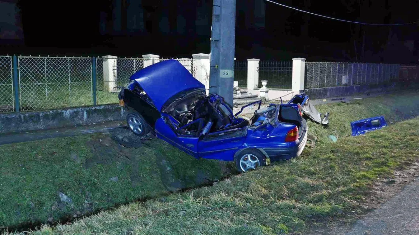 Ketten haltak meg éjszaka egy zalai balesetben