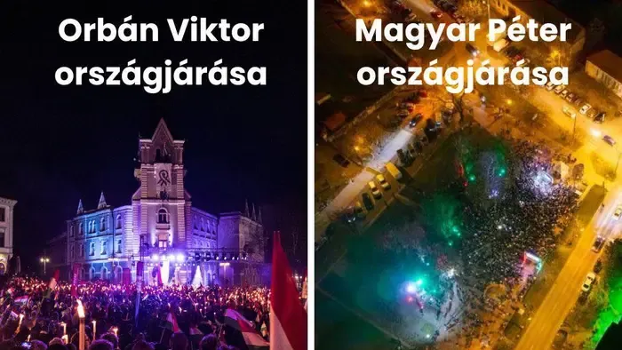 Lemosta Magyar Pétert az Orbán Viktorra kíváncsi tömeg Kaposváron