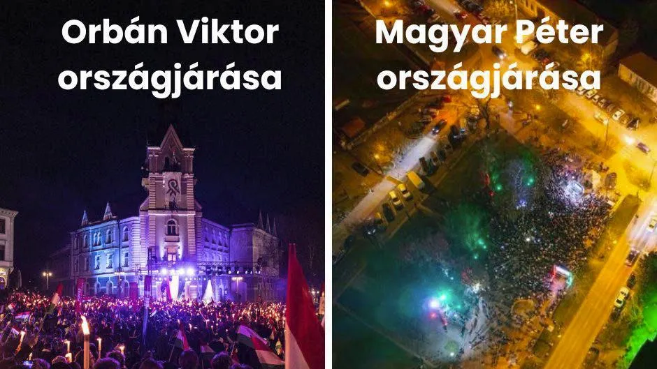 Lemosta Magyar Pétert az Orbán Viktorra kíváncsi tömeg Kaposváron