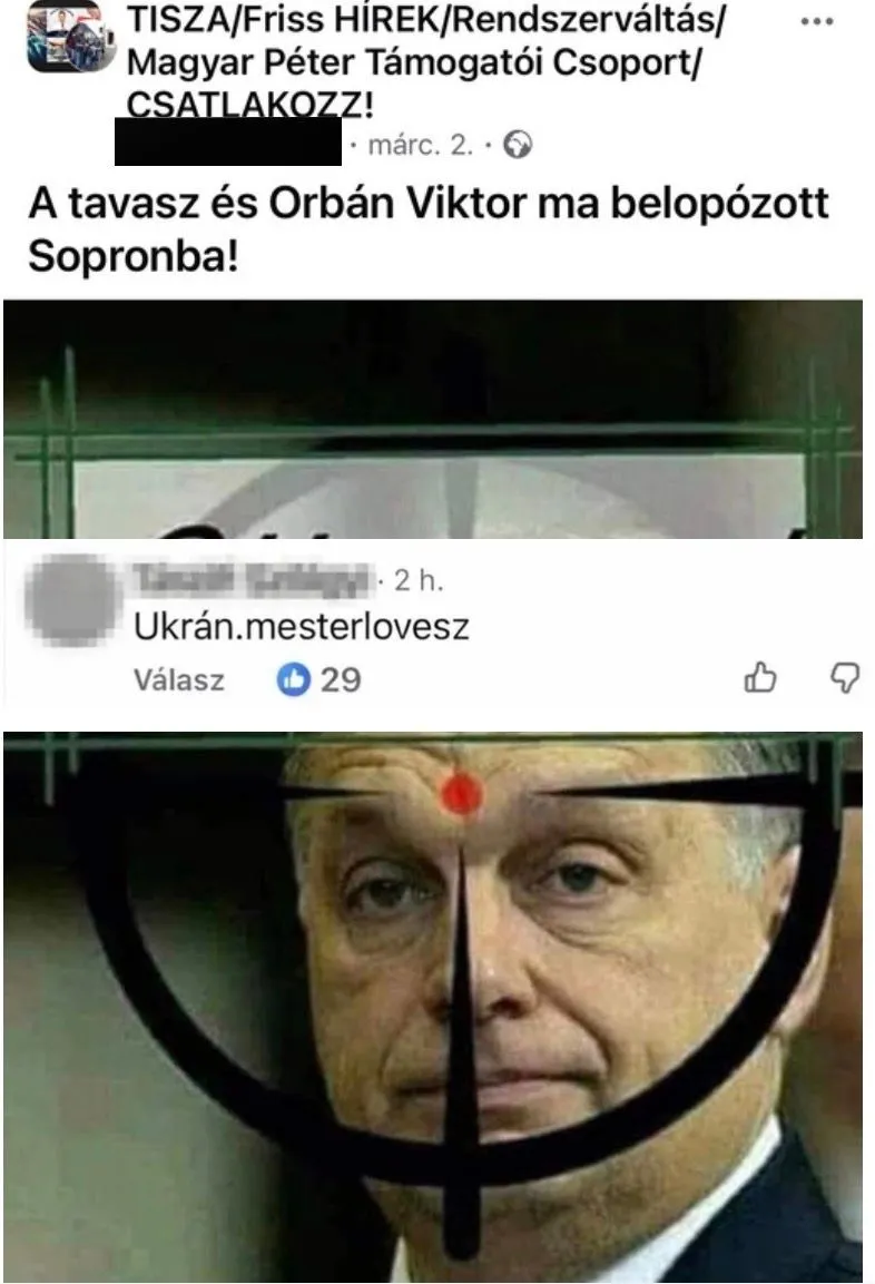Az Orbán Viktor megölésére biztató bejegyzés