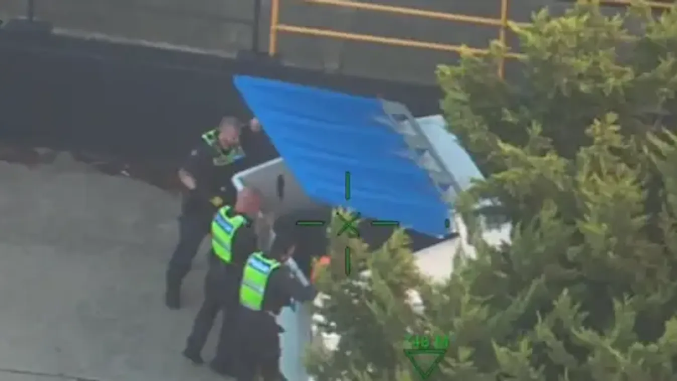 Egy bevásárlóközpont kukájában bujkált a rendőrök elől egy menekülő sofőr – Videó