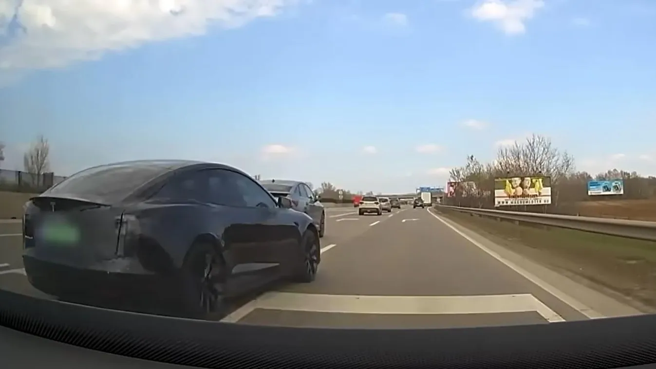 Megvadult egy Tesla az M3-ason - videóval