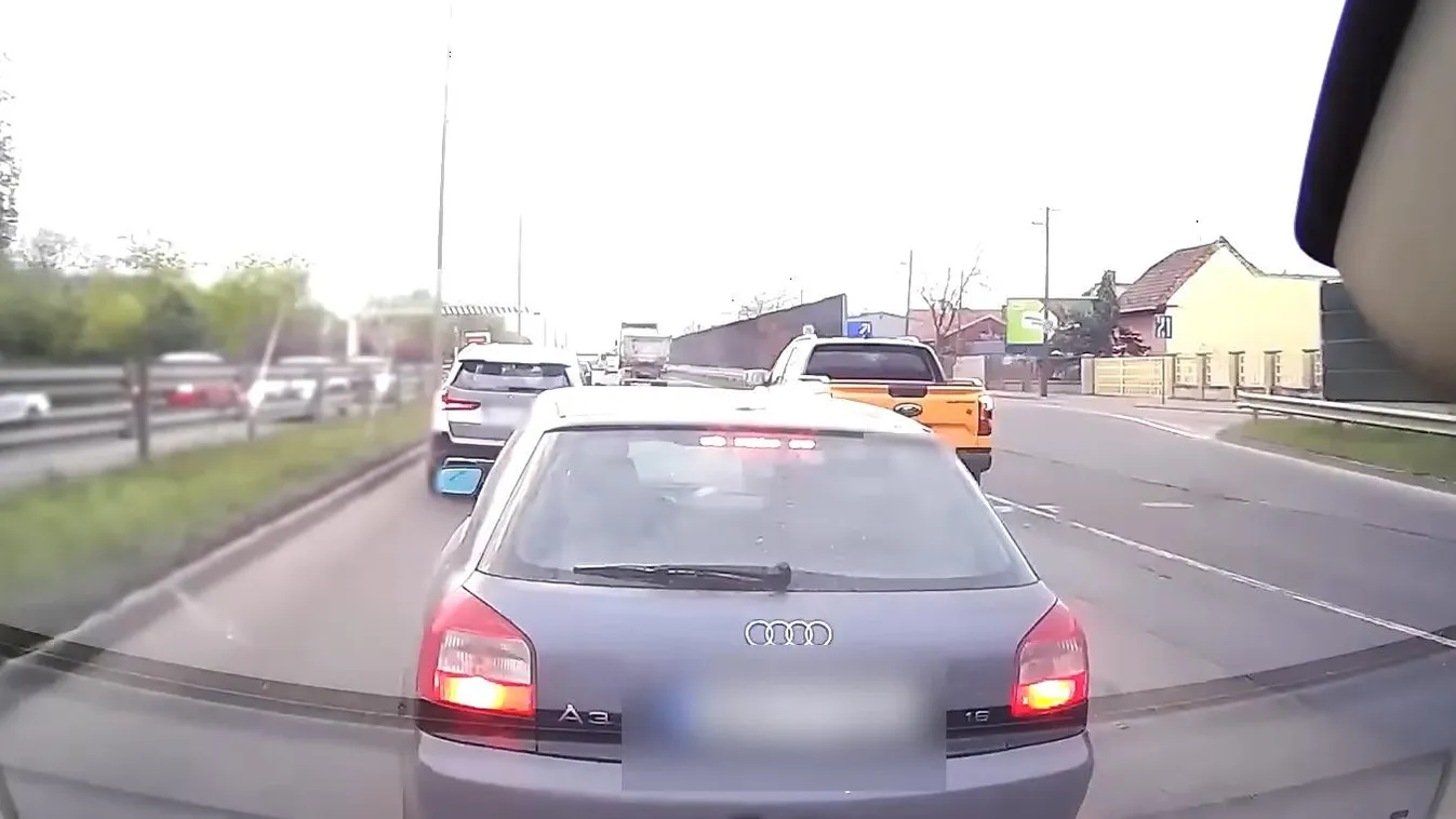 Ilyen bunkó audis még a mesében sincs, baleset lett a vérlázító húzásból a Nagykőrösi úton – Videó