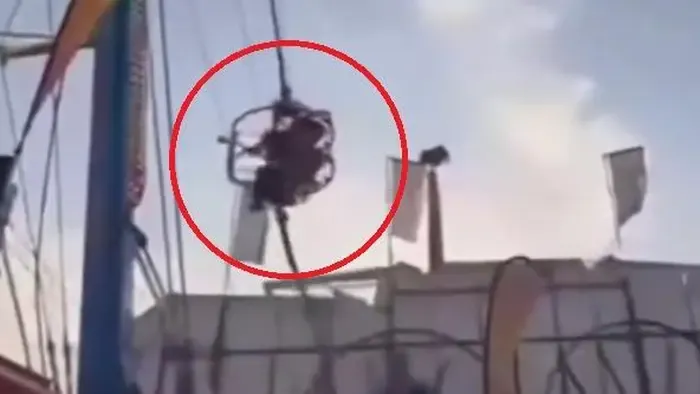 Elszakadt a "katapult" kábele, videón a pénteki hátborzongató baleset