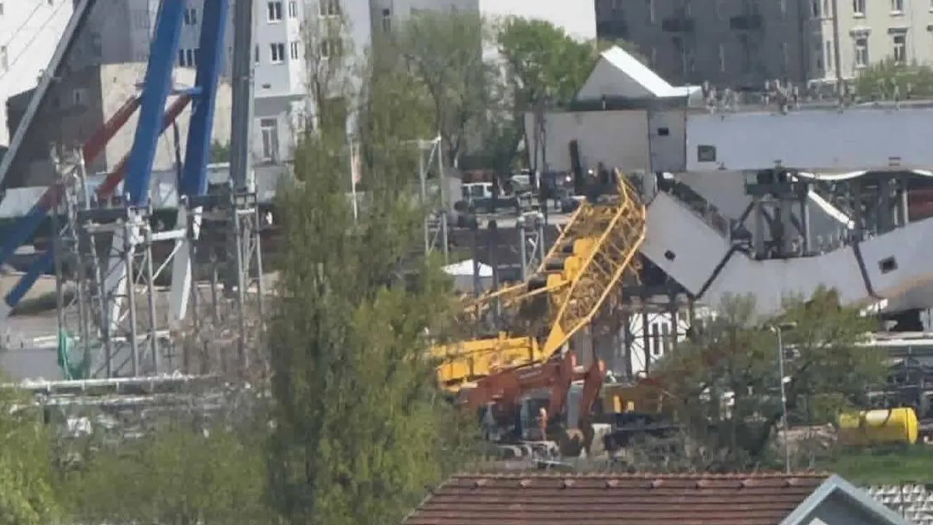 Borzalmas tragédia egy építkezésen: összedőlt a daru, egy ember meghalt