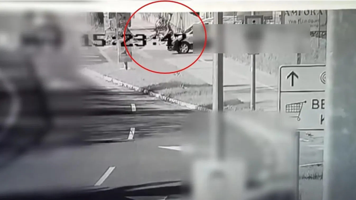 Brutális ütközés - videón, ahogy elütik a biciklist