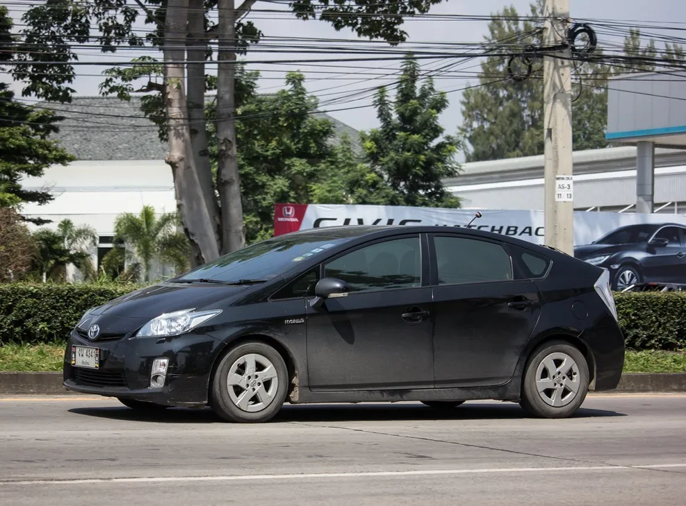 Chiangmai,,Thailand,-,October,1,2019:,Private,Car,Black,Toyota