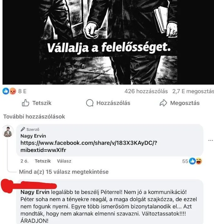 Nagy Ervint arra kérik a benne bízó tiszások, hogy beszéljen Magyar Péterrel