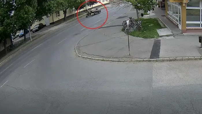 Ijesztő baleset: Videón, ahogy felökleltek egy motorost Békésen